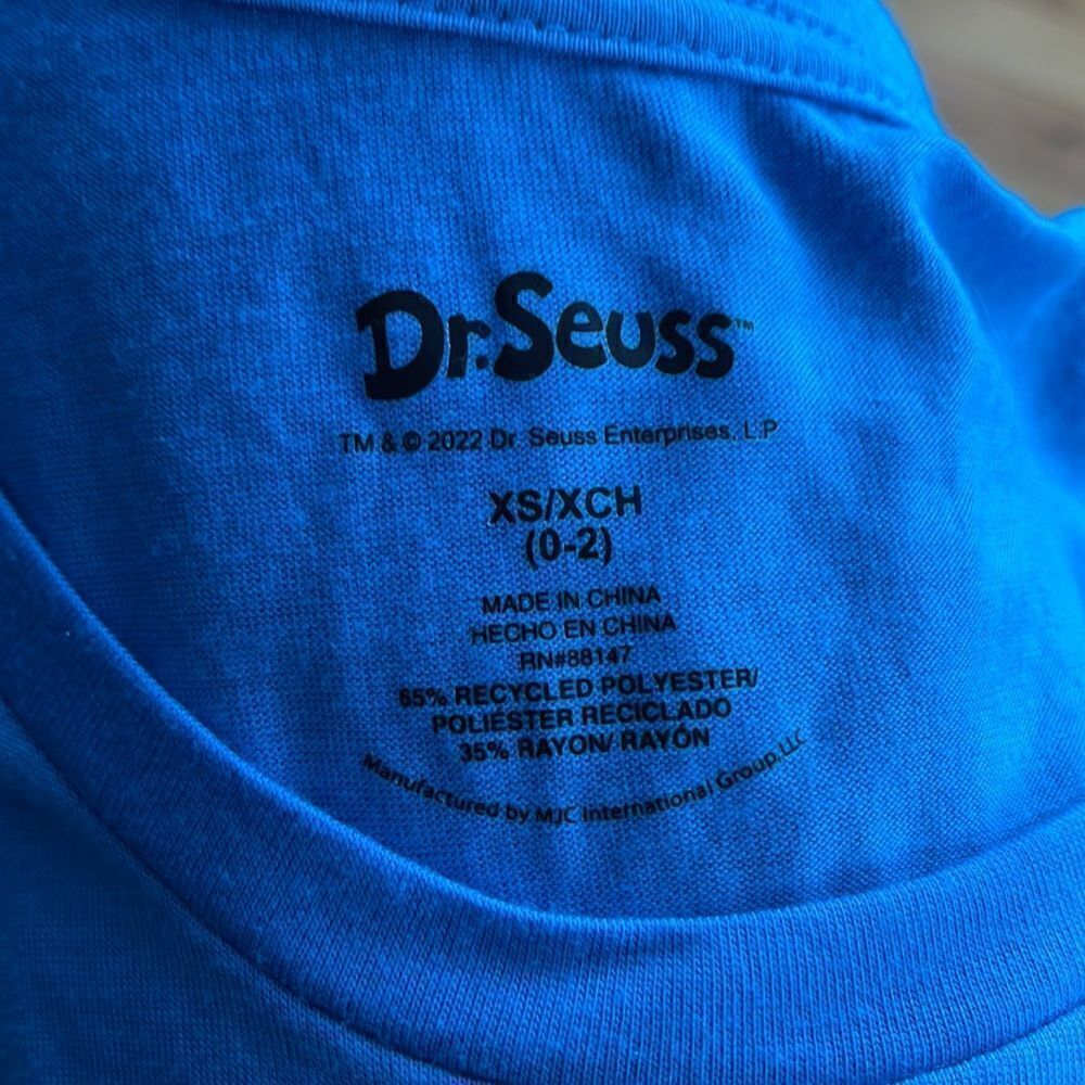 Dr. Suess royal blue graphic tank. New. XS. - Picture 5 of 5